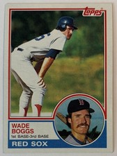 1983 Topps Wade Boggs RC Rookie # 498 Excellent,  picture