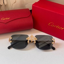 NEW CARTIER Sunglasses, Gold & Crystal Embellished: BENEFITS MAKE-A-WISH CHILD picture