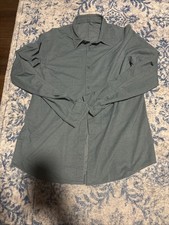 Lululemon Shirt Mens Med Commission Long Sleeve Indigo Blue Work Office Casual picture