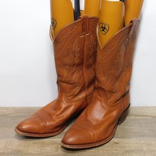 Vintage Nocona 7519 Classic Leather Western Cowboy Boots 11 D Made in USA picture