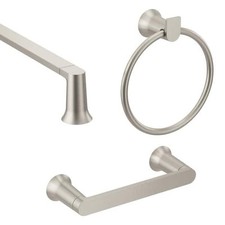Moen Genta 3-Piece Bath Hardware Set in Brushed Nickel - BH3633BN picture