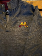 Colosseum Minnesota Golden Gophers Men's XL Gray Quarter-Snap Pullover picture