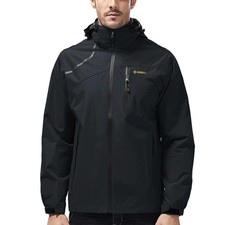 Kugnala Mens Rain Jacket Waterproof Raincoat Lightweight Rain Coat Hooded picture