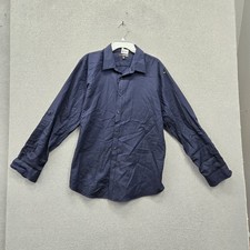 Murano Men Button Up Shirt XL Navy Blue Slim Logo Long Sleeve Fit NWT picture