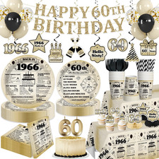 60Th Birthday Decorations for Men, 1966 Birthday Party Supplies | Happy 60Th Vin picture