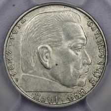 1938-B German 2 Reichsmark Third Reich WWII J-366 - PCGS MS 62 picture