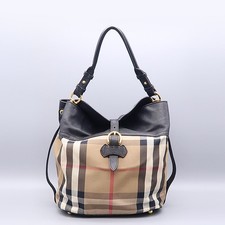 Burberry 3958944 House Check Sycamore Hobo Shoulder Bag picture