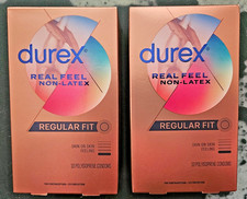 Durex Bare Real Feel Condoms Non Latex  Men Regular Fit 10Pc 2 Pack picture