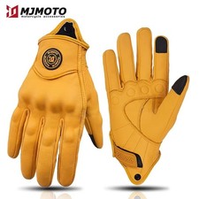 MJMOTO Retro Motorcycle Riding Gloves MJ-G02 Touchscreen Leather M-2XL picture