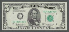 $5 1950D BETTER RICHMOND District BEAUTIFUL CRISP AU+ Federal Reserve Note picture