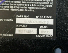 OEM Sears Craftsman Circuit Board Purple Learn Button 41A5021-3H-315 BOARD ONLY picture