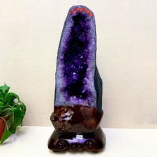 79.3LB Large Natural Amethyst Geode Cathedral Crystal Cluster Specimen Healing picture
