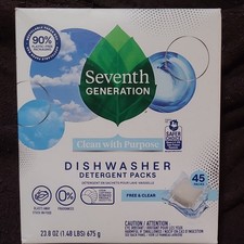 Seventh Generation Dishwasher Detergent Packs Free & Clear 45ct 23.8 oz picture