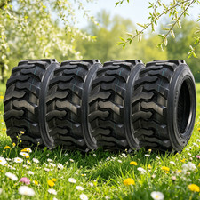 4Pcs 10-16.5 SKS Skid Steer Tires 10x16.5 10PR Heavy Duty Durable Load-Bearing picture