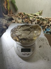 O.98kg(232) Special Clear Brown Snow Motif natural rough Andara Crystal smash picture