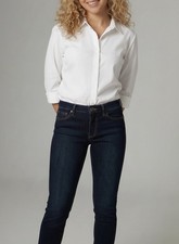 Talbots Women’s Size 4 Blue Denim Cotton Blend Flawless Slim Ankle Pant picture