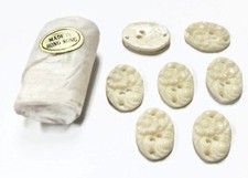 12 Vintage Hong Kong Cream Resin Floral 18x13mm. Oval Cabochon Cameos 281PT picture