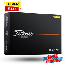 [FASH SALE]Titleist Pro V1 Golf Balls Yellow High Optics 1 Dozen Numbers 1-4 New picture