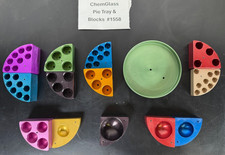 Chemglass CG-1991-P Tray & 13 Different Pie Blocks REACTION BLOCKS SYSTEM, BEST picture