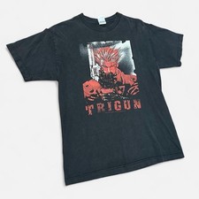 Vintage Trigun Manga Anime Yasuhiro Nightow Promo T Shirt Black XL Rare 2005 picture