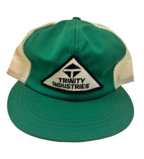Vintage Trinity Industries Snapback Green & Mesh Trucker Hat NEW Never Worn picture