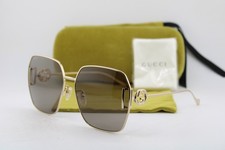 NEW GUCCI GG1207SA 005 GOLD AUTHENTIC SUNGLASSES 64-16 picture