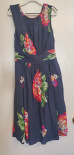Boden Womens 2R Blue Floral Selina Dress picture