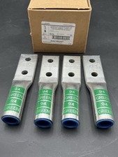 4 NEW T&B #60269 Green 94, Crimp-On, Two hole lug, Connectors picture