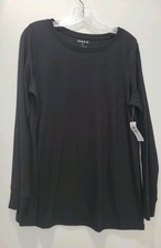 Torrid  Classic Fit Tee Womens Black Top Wear Instructions L/S Every Day L 12(0) picture