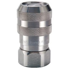 Parker Fs-371-6Fp-E5 Hydraulic Quick Connect Hose Coupling, 316 Stainless Steel picture