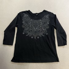 Sabaku Artwear Nancy Lenches 3/4 Sleeve Forest Animals Shirt Small USA Made picture