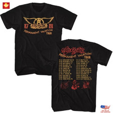 Aerosmith Permanent Vacation Tour 87-88 T Shirt Vintage Rock Band Concert Tee picture