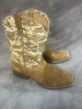 Semi new Ariat Sport Patriot Western Boot Man IN ANTIQUE MOCHA SUEDE SZ 6 picture