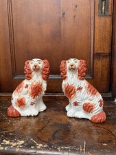 Pair Antique Red No 4 Staffordshire Dogs Ca 1860/70s picture