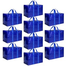 10 Pack Oversized Heavy Duty Moving Bags with Surround Carrying Handles, Lid ... picture