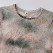 Lululemon High Neck Running Training T-Shirt Womens 4 Spray Camo Short Sleeve picture