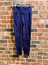 Lululemon Like Nothing 7/8 Tight Antique Paisley Sapphire Blue Black-sz 4 picture