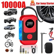 🔥10000A Portable Jump Starter with Air Compressor Car Battery Jumper Starter picture