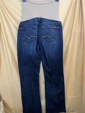 NEW SEVEN 7 For All Mankind Maternity 29 X 31 Jeans Womens BootCUT Blue Stretch picture