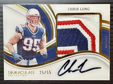 2023 Panini Immaculate Collection Chris Long Premium Patch Auto /55 PP-CLO picture