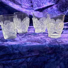 4 Lalique glasses Oak Leaf pattern 10/12 oz picture