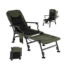 Oversized Foldable Fishing Chair with Detachable Footrest-Green picture