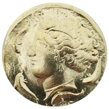 Wonderful Ancient Greek Unique Queen Coin Gold Plated Coin picture