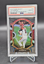 JOE BURROW 2020 PANINI SELECT TRI-COLOR PRIZM DIE CUT ROOKIE RC PSA 10 GEM picture