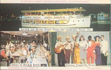 Vintage Florida Jungle Queen Bar-B-Q Dinner Cruise Postcard picture