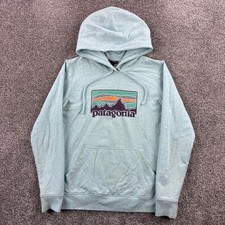 Patagonia Solar Rays Ahnya Hoody Women's Small Blue Sweatshirt Hoodie P-6 Logo picture