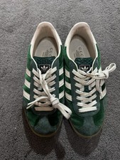 Gucci x Adidas GAZELLE Low Sneakers Men US 7 Green Suede Velvet  picture