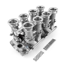 Chevy BBC 454 Downdraft 8 Stack EFI Intake Manifold System Complete Satin picture