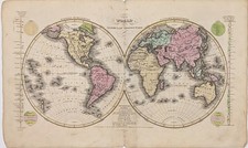 1829 World Map Eastern & Western Hemisphere United States - Europe - Africa picture