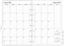 2026-2027 Monthly Planner Refill for 8-Discbound Notebook, Two Pages picture